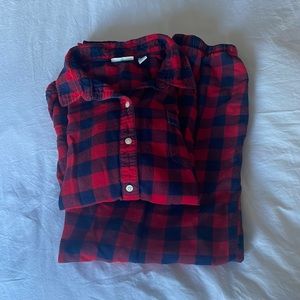 L.L. Bean Women's Red Flannel Pajamas Set